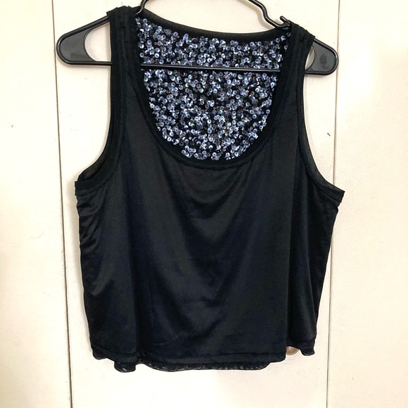 Express Sequin Crop Tank Top/Size L - Picture 9 of 15